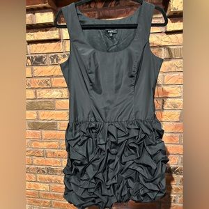 Express black ruffled sleeveless dress